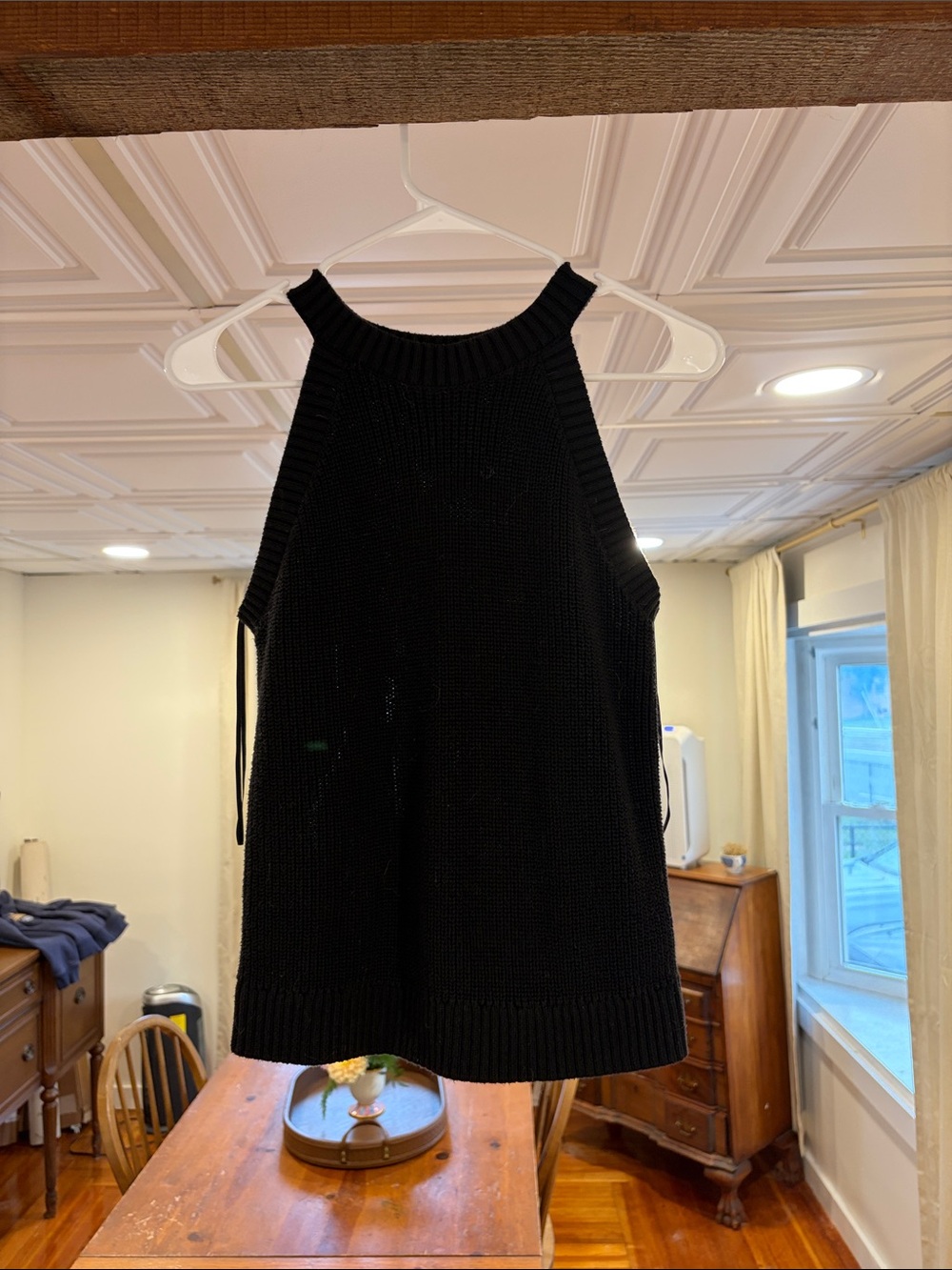 Old Navy Black Ribbed Halter Knit Tank